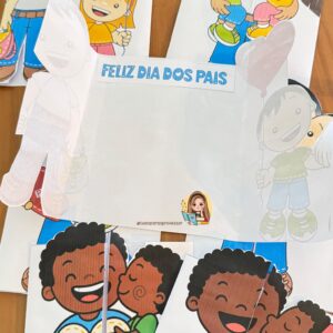 Cartão Dia dos Pais Colorido e Preto e Branco