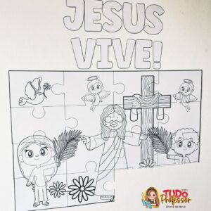 Painel Quebra-cabeça Páscoa Cristã