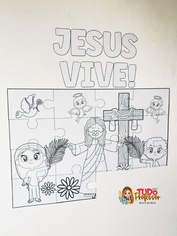 Painel Quebra-cabeça Páscoa Cristã