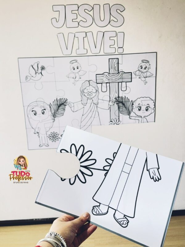 Painel Quebra-cabeça Páscoa Cristã - Imagem 4