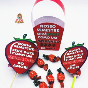 Lembrancinha Morango do Amor para volta às aulas