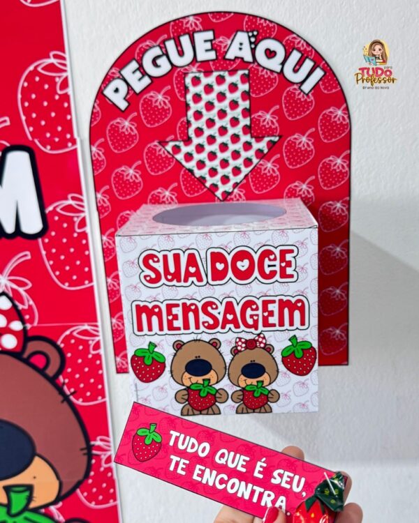 Painel Boas-Vindas Morango do Amor – Frases inspiradoras para a sala de aula - Imagem 2