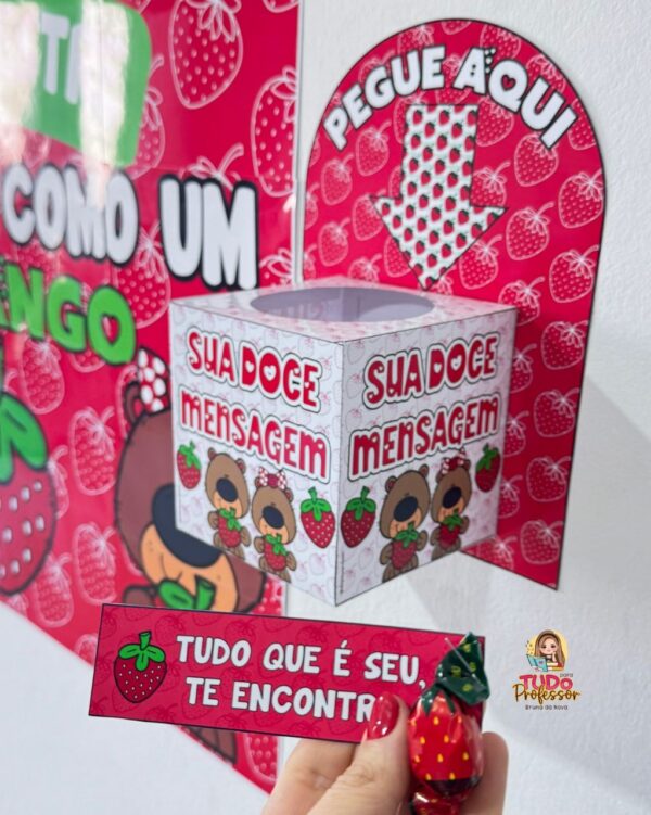 Painel Boas-Vindas Morango do Amor – Frases inspiradoras para a sala de aula - Imagem 3