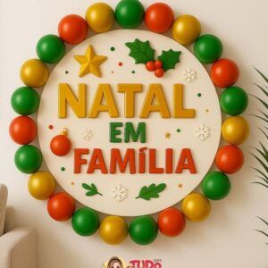 Painel 3D Natal em Família