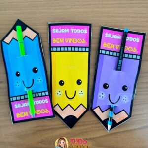 Lembrancinha volta as aulas lapis alunos e professores