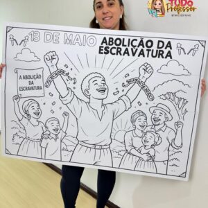 Painel para colorir Abolição da Escravatura
